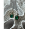 925 Sterling Silver Jadeite Earrings Length 1.1 Inch