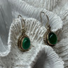 925 Sterling Silver Jadeite Earrings Length 1.1 Inch