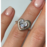 925 Sterling Silver CZ Heart Ring Size 5