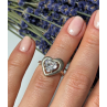 925 Sterling Silver CZ Heart Ring Size 5