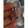 925 Sterling Silver Ruby Earrings Length 1.20 Inch