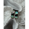 925 Sterling Silver Opal & Black Enamel Earrings Length 0.7 Inch