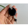 VINTAGE 925 STERLING SILVER BLACK ONYX PENDANT