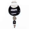 Vintage 925 Sterling Silver Black Onyx Pendant
