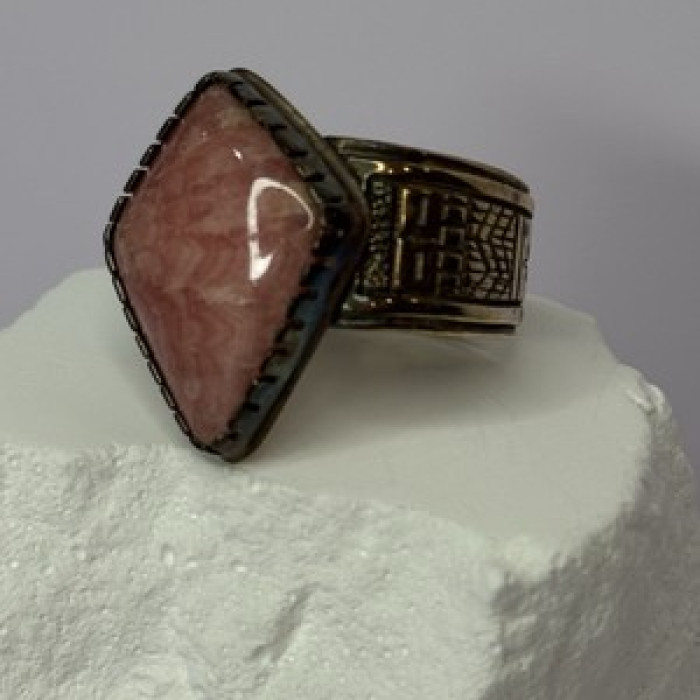 Vintage 925 Sterling Silver Morganite Ring Size 8