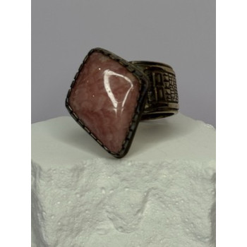 Vintage 925 Sterling Silver Morganite Ring Size 8