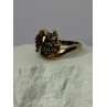 925 Sterling Silver Gold Plated Ruby & Emerald Ring Size 8