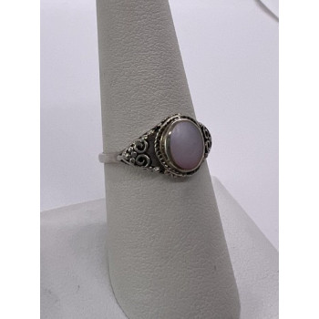 925 STERLING SILVER MOTHER OF PEARL RING SIZE 7