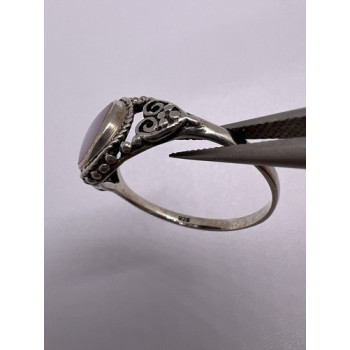 925 STERLING SILVER MOTHER OF PEARL RING SIZE 7