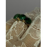 925 Sterling Silver Gold Plated Malachite Ring Size 7