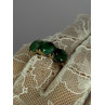 925 Sterling Silver Gold Plated Malachite Ring Size 7