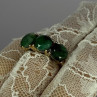 925 Sterling Silver Gold Plated Malachite Ring Size 7