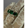925 Sterling Silver Gold Plated Malachite Ring Size 7