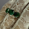 925 Sterling Silver Gold Plated Malachite Ring Size 7