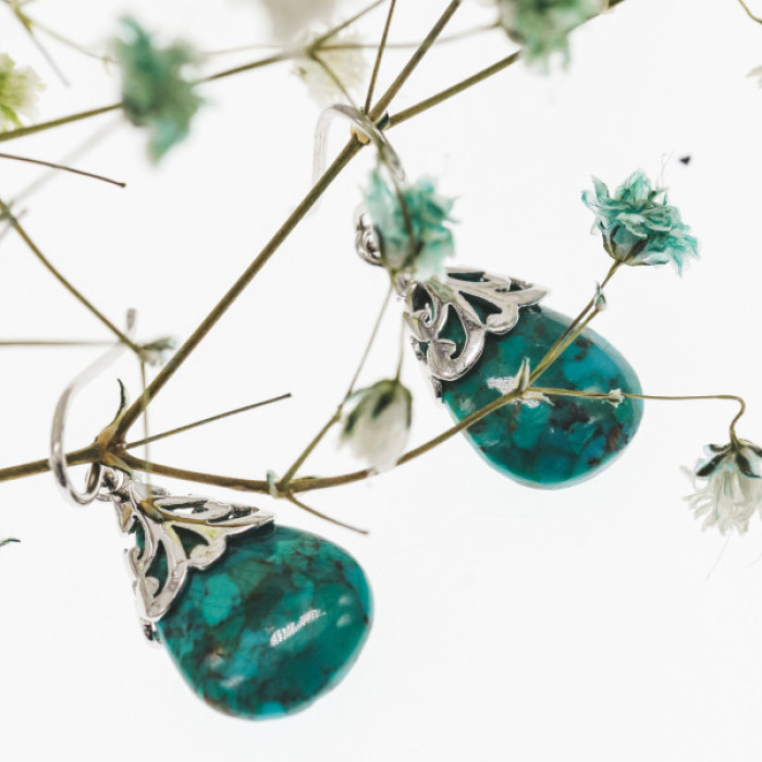925 Sterling Silver Jasper Earrings