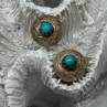 925 Sterling Silver Turquoise Earrings Length 0.4 Inch