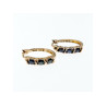 925 Sterling Silver Gold Plated Sapphires Earrings