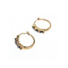 925 Sterling Silver Gold Plated Sapphires Earrings