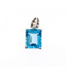 10K White Gold Topaz Pendant