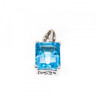 10K White Gold Topaz Pendant