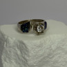 Vintage 925 Sterling Silver Beryl & Opal Ring Size 7