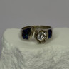 Vintage 925 Sterling Silver Beryl & Opal Ring Size 7