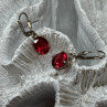 925 Sterling Silver Spinel Earrings Length 1.1 Inch