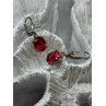 925 Sterling Silver Spinel Earrings Length 1.1 Inch