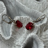 925 Sterling Silver Spinel Earrings Length 1.1 Inch