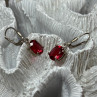 925 Sterling Silver Spinel Earrings Length 1.1 Inch