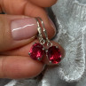 925 Sterling Silver Spinel Earrings Length 1.1 Inch
