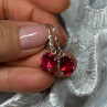 925 Sterling Silver Spinel Earrings Length 1.1 Inch