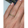 925 Sterling Silver Gold Plated CZ Ring Size 6.5