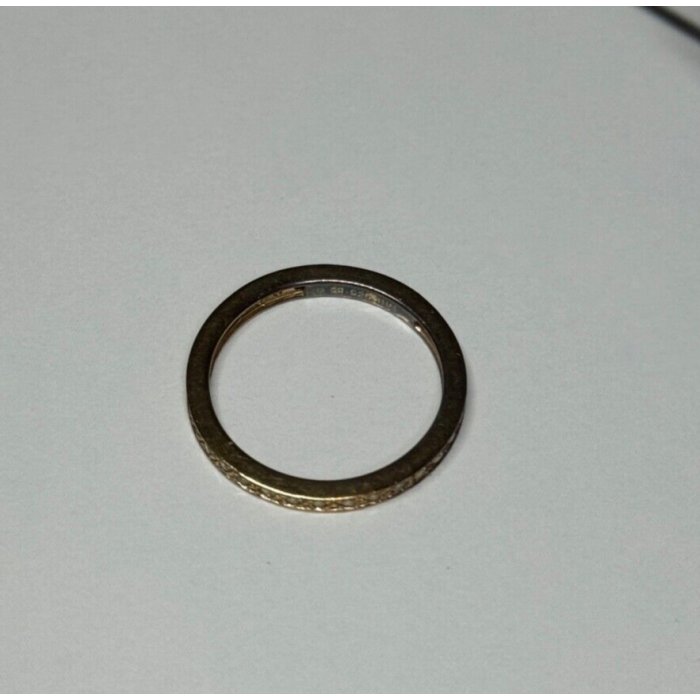 925 Sterling Silver Gold Plated CZ Ring Size 6.5