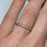 925 Sterling Silver Gold Plated CZ Ring Size 6.5