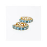 14K YELLOW GOLD BLUE TOPAZ EARRINGS