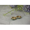 14K YELLOW GOLD BLUE TOPAZ EARRINGS