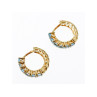 14K YELLOW GOLD BLUE TOPAZ EARRINGS
