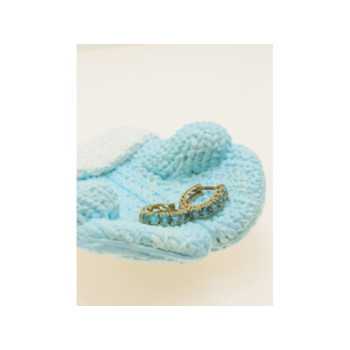 14K YELLOW GOLD BLUE TOPAZ EARRINGS