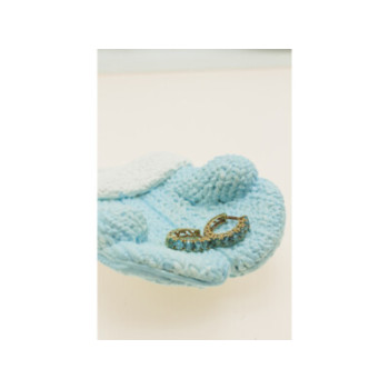 14K YELLOW GOLD BLUE TOPAZ EARRINGS