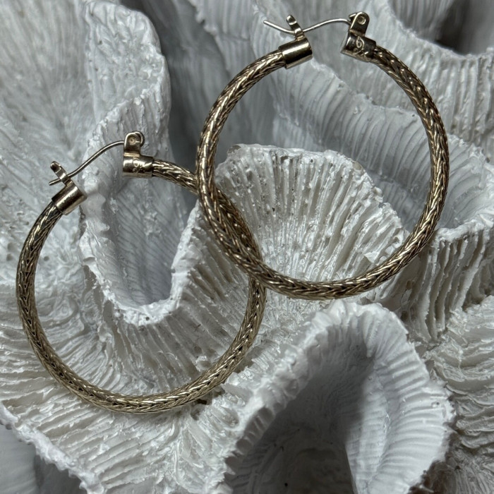 925 Sterling Silver Earrings Length 1.5 Inch