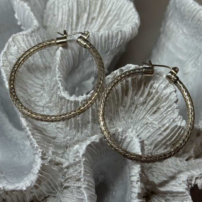 925 Sterling Silver Earrings Length 1.5 Inch