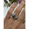 925 Sterling Silver Blue & White Spinel Ring Size 7