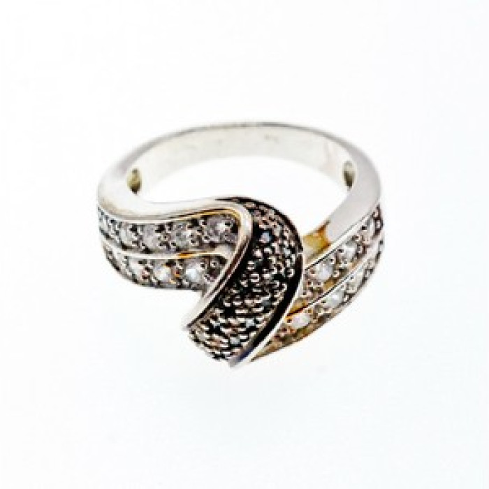 925 Sterling Silver Blue & White Spinel Ring Size 7