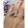 925 Sterling Silver Blue & White Spinel Ring Size 7