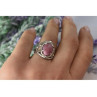 Vintage 925 Sterling Silver Rhodochrosite Ring Size 6.5