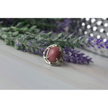 Vintage 925 Sterling Silver Rhodochrosite Ring Size 6.5