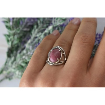 Vintage 925 Sterling Silver Rhodochrosite Ring Size 6.5
