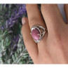 Vintage 925 Sterling Silver Rhodochrosite Ring Size 6.5