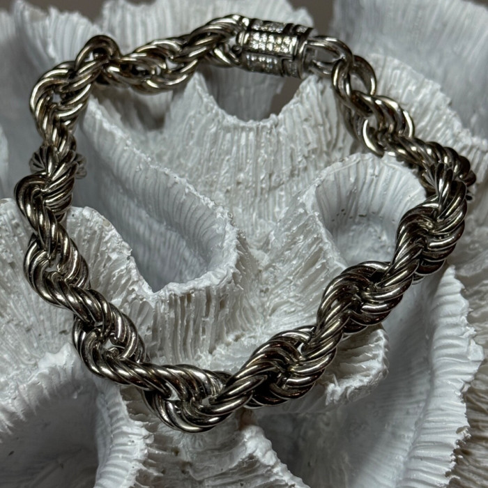 925 Sterling Silver CZ Bracelet Length 9 Inch